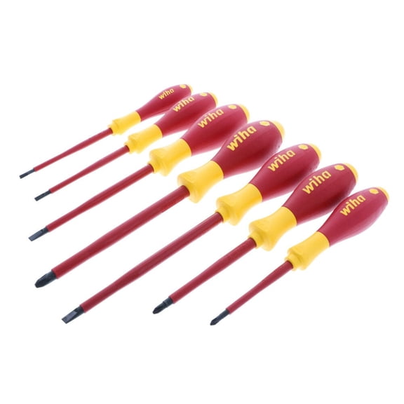 Wiha Insulated SoftFinish Slotted/Phillips Screwdriver Set (7 Piece Set)