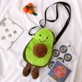 thumbnail image 4 of Avocado Plush Shoulder Bag Avocado Soft Plush Shoulder Bag Cartoon Stuffed Shoulder Bag With Zipper, 4 of 8