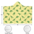 thumbnail image 3 of Wearable Blanket,BrightGreen Cartoon Dinosaurs Silhouettes Pattern Hooded Wearable Flannel Blanket for Adults & Teens,Winter Poncho Shawl Wrap Cape Cozy Anti-Pill,60"x80", 3 of 5