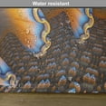 thumbnail image 6 of Ambesonne Nautical Place Mats Set of 4, Shells in Sea Ocean, Standard Size, Blue and Apricot, 6 of 6