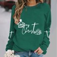 thumbnail image 4 of Wancir Christmas Sweatshirts For Women Merry Christmas Letter Graphic Printted Tops Crewneck Long Sleeve Xmas Pullover, 4 of 6