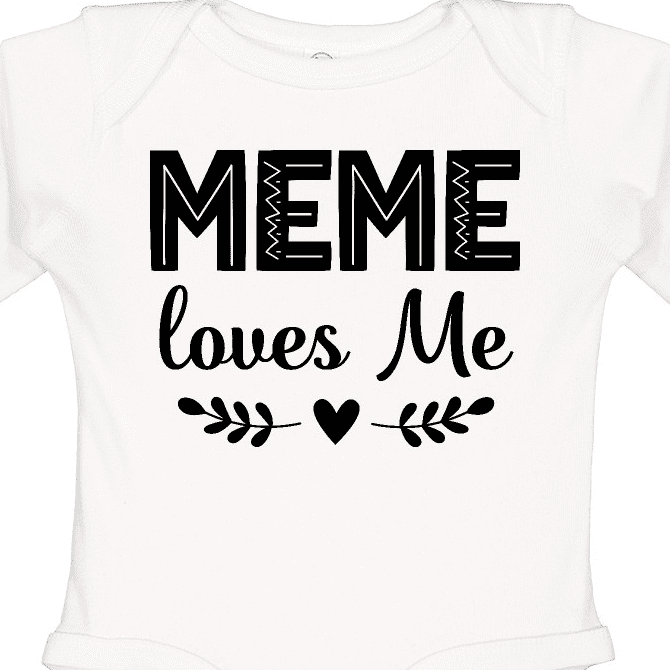 Inktastic Meme Loves Me Baby Clothes Girls Long Sleeve Baby Bodysuit