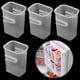 thumbnail image 1 of Organizador de refrigerador de 4 piezas, caja de almacenamiento pequeña, contenedores de plástico conectables para refrigerador, gabinetes de cocina, puerta lateral, transparente, 1 of 5
