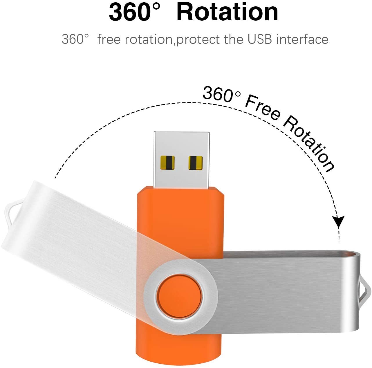 256MB USB Flash Drive 50PACK USB 2.0 Sticks Zip Drive Pen Drive for Storage and Backup(Orange 256MB*50PCS)