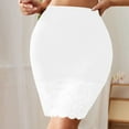thumbnail image 2 of hotojiny Half s for Women Underskirt Elastic Waist Short Lace Trim Skirt Soft Comfy Comfy Bodycon Pajama Skirt, 2 of 5