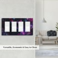 thumbnail image 5 of Neon Cat Switch Cover Decorative Wall Plate / 4-Gang 4-Decor / Standard Size 4.5x8 in, 5 of 5