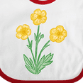 thumbnail image 4 of Inktastic Yellow Buttercup Flowers Boys or Girls Baby Bib, 4 of 4