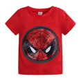 thumbnail image 2 of Kids Boys Spiderman Short Sleeve T-shirt Sequins Turn Over Pattern Changing Tops Tee, 2 of 4