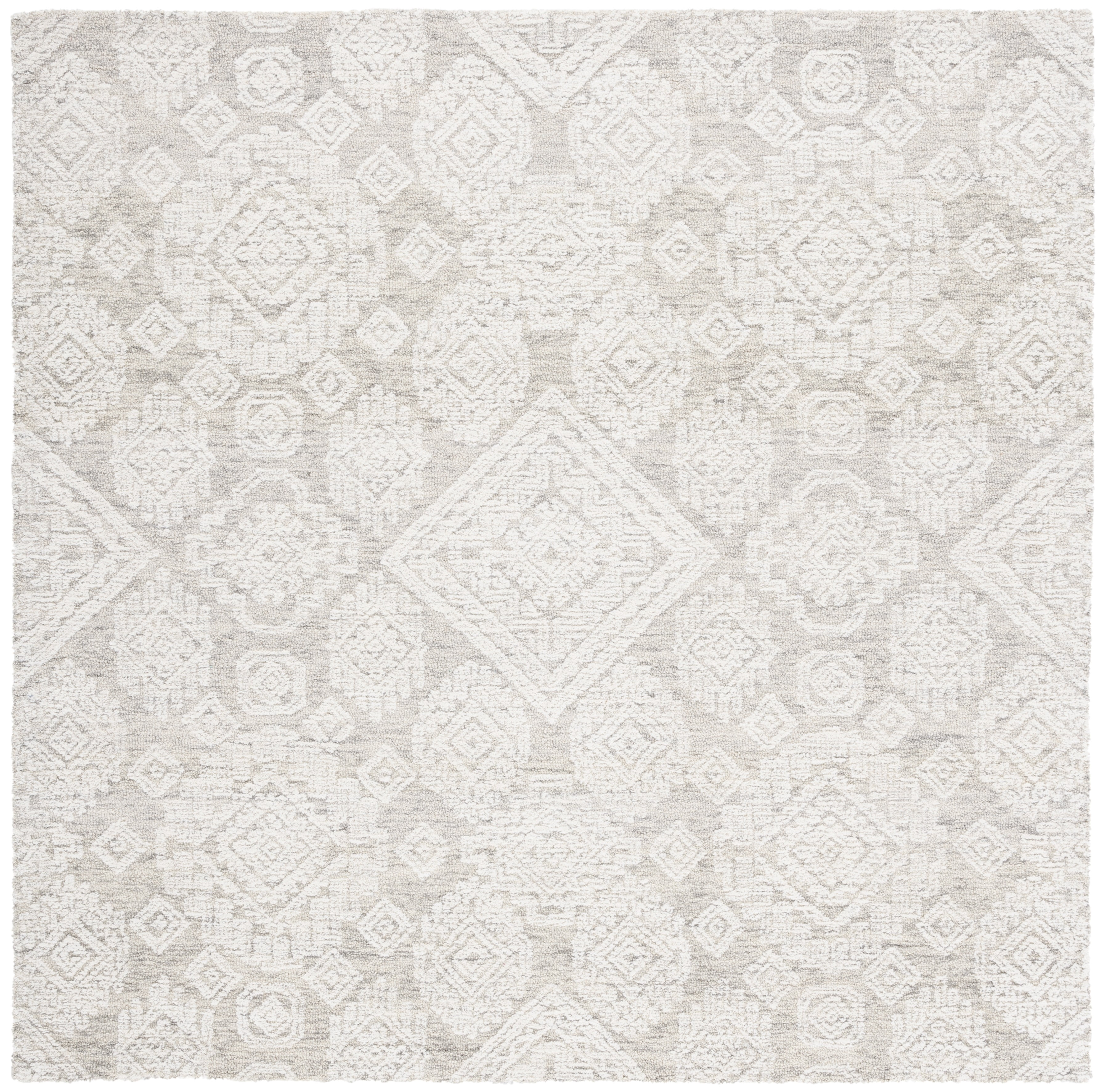 Safavieh Metro Riley Medallion Area Rug, Light Brown/Ivory, 6' x 6' Square