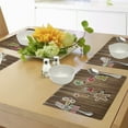 thumbnail image 4 of Ambesonne Christmas Place Mats Set of 4, Wooden Pattern, Standard Size, Brown Red, 4 of 6