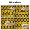 thumbnail image 6 of Abstract Honey Comb Geometric Round Fitted Tablecloth Elastic Edged Table Cloth Waterproof Table Cover 54in, 6 of 7