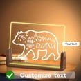 thumbnail image 3 of Luz de noche de oso personalizada para niñas y niños, regalos de cumpleaños de Navidad para niños personalizados, luz de noche de acrílico, decoración de guardería para bebé personalizada, lámpara de, 3 of 6