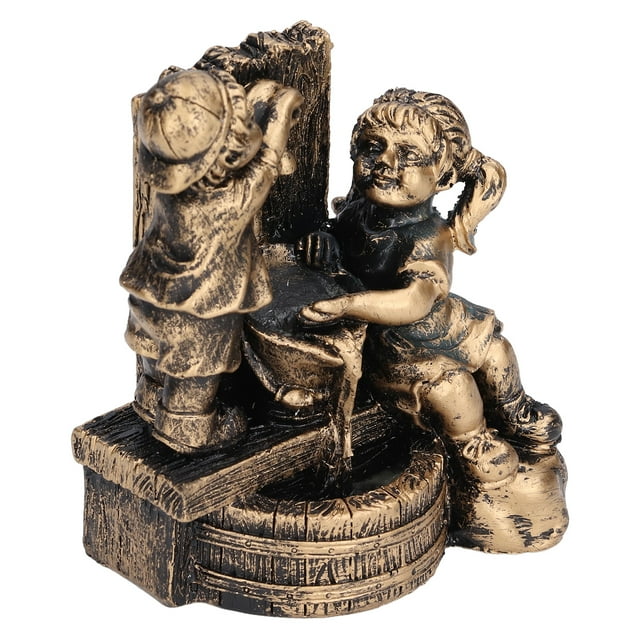 Escultura de pastel, Adorno de Jardín Duradero Niña Niña Jugando Agua Exquisita Para Navidad para el Dormitorio para la decoración del Hogar