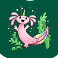 thumbnail image 4 of Inktastic Axolotl Unicorn with Rainbow Tail, Bubbles and Seaweed. Boys or Girls Baby Bib, 4 of 4