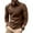 Coffee, variant on COSFO Men T Shirts Casual Long Sleeve Solid Cotton Tops Button Loose Pullover Collared Men Classic T-Shirt