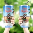 thumbnail image 4 of Merry Christmas Woofmas Xmas Noel Siberian Husky Elf Candy Cane Snow 30oz Stainless Steel Tumbler Insulated Cup with Lid Husky Dog Lover Gifts - 13017, 4 of 5