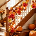 thumbnail image 7 of Fall Garland, Maple Leaf Autumn Garland 5.7Ft Artificial Hanging Leaves for Mantle Table Decorations for Home Front Door Outdoor Indoor Halloween Thanksgiving Fall Decor, 7 of 7