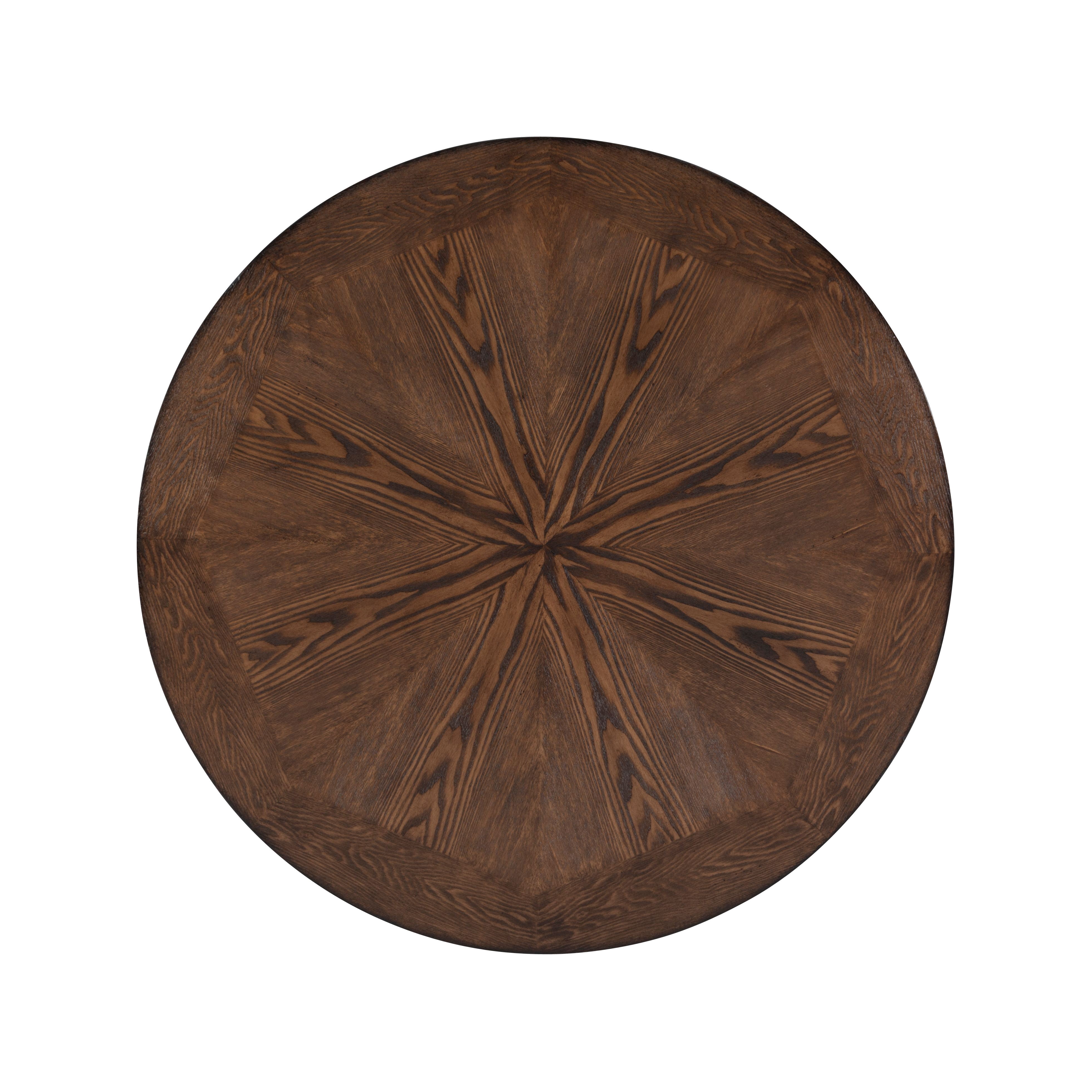 Powell Holloway Round Counter Height Dining Table with Shelf, Rustic Umber