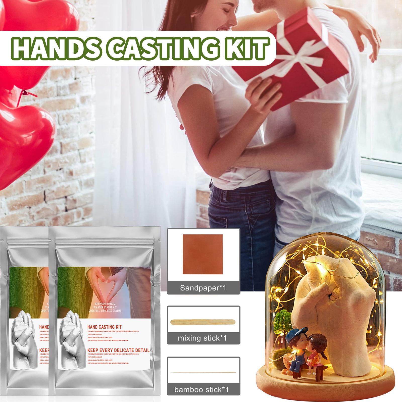 Alvantor DIY Hand Casting Kit for Weddings and Anniversaries - Molding & Casting Powder Set