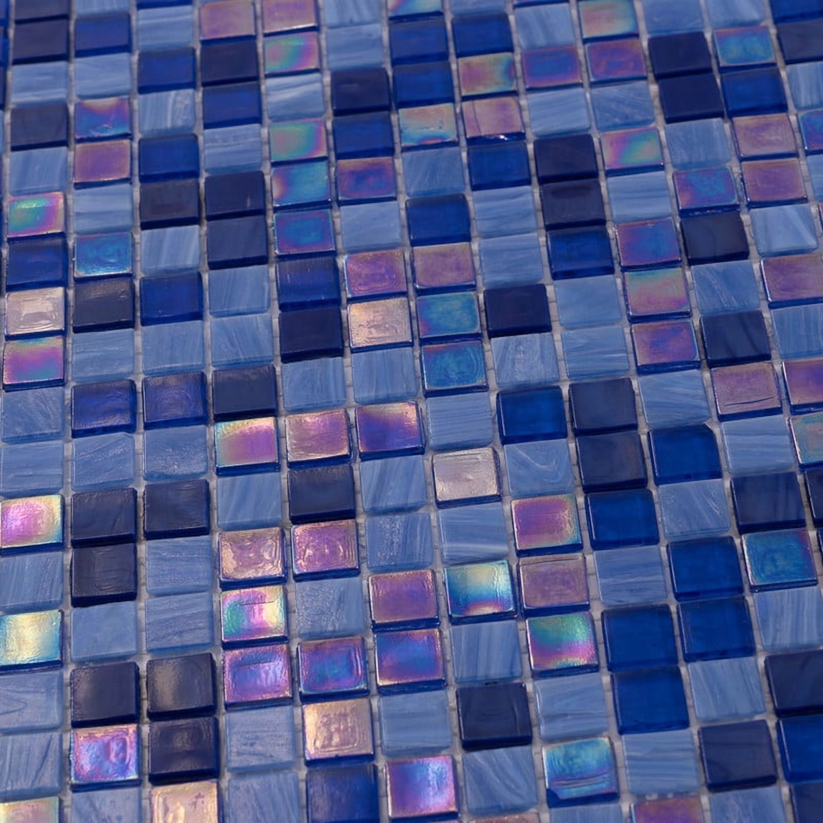 Apollo Tile Mingles 11.6 in. x 11.6 in. Glossy Blue Glass Mosaic Wall and Floor Tile (18.69 sq. ft./case) (20-pack)