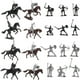 thumbnail image 3 of Miniature Medieval Soldier Figures Set Knight & Horse Figurines for DIY Mini Scenes, Tabletop Decor & Story Props, 3 of 5