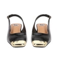 thumbnail image 2 of Ninety Union EMPRESS Low Metal Frame Heel Slingbacks, Black, 10, 2 of 5