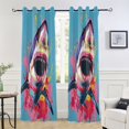thumbnail image 5 of Blackout Curtains Window Curtain for Bedroom Living Room 1 Panel 82"x52" Shark with Paint, 5 of 8