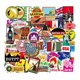 thumbnail image 2 of 100x Stickers, Destinations multicolour, 2 of 4