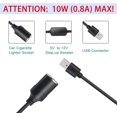 thumbnail image 4 of Usb To 12V Dc Power Adapter-Usb 5V A Male To 12V Car Cigarette Lighter Socket Power Adapter Suitable For Driving Recorder Dvr Driving Recorder Gps (Max 10W 0.8A), 4 of 8