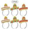 TINKSKY 6PCS Cinco De Mayo Fiesta Party Colorful Sombrero Headbands Accessories