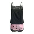thumbnail image 5 of PATLOLLAV Summer Womens Print Lace Sling Sleeveless Tank Tops Splicing Shorts Casual Set, 5 of 5