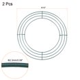 thumbnail image 2 of Uxcell Metal Wire Wreath Form Hanger For Christmas Wedding Party Arrangement Green 2Pcs Green 10", 2 of 5