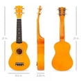 thumbnail image 2 of 21" Wooden Ukulele for Beginners, Starter Kit with Gig Bag, Strap, Tuner, Extra Strings, Cleaning Cloth, Picks, 2 of 9