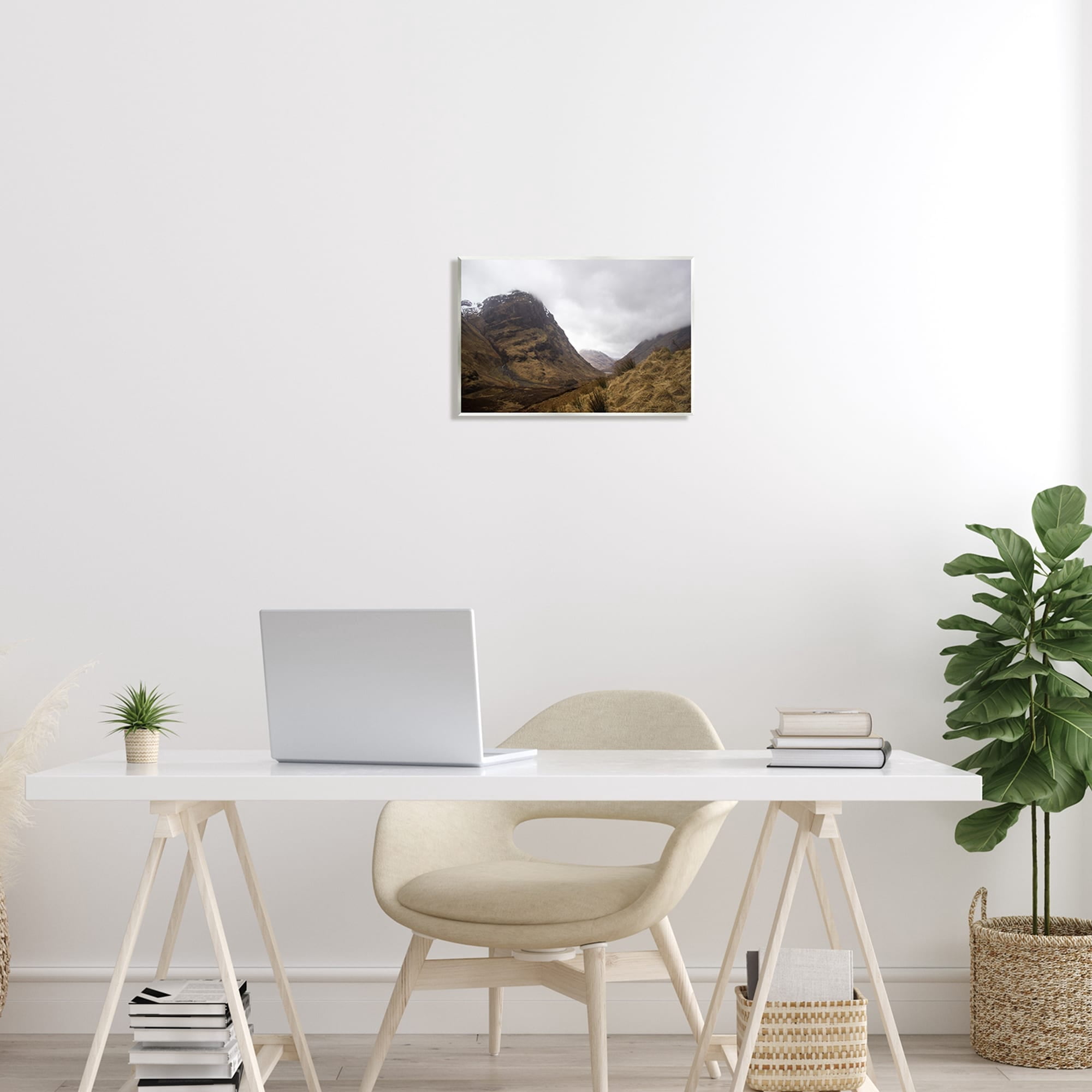 Stupell Industries Desert Hill Peaks Arid Vegetation Heavy Clouds Photograph Unframed Art Print Wall Art, Design by Daphne Polselli