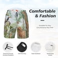 thumbnail image 3 of Balery Watercolor African Animals Wildlife Bañador para hombre, shorts de playa de secado rápido con entrepierna y forro de compresión-X-Large, 3 of 6
