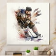 thumbnail image 2 of Designart Usa Hockey Player In Action I Canvas Wall Art, 2 of 5