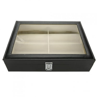 8 Grids Sunglasses Glasses Storage Display Case Glasses Storage Box PU Leather Organizer