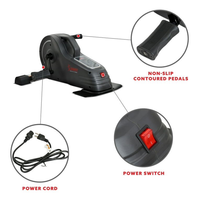 Sunny Health & Fitness Electric Under Desk Exercise Bike for