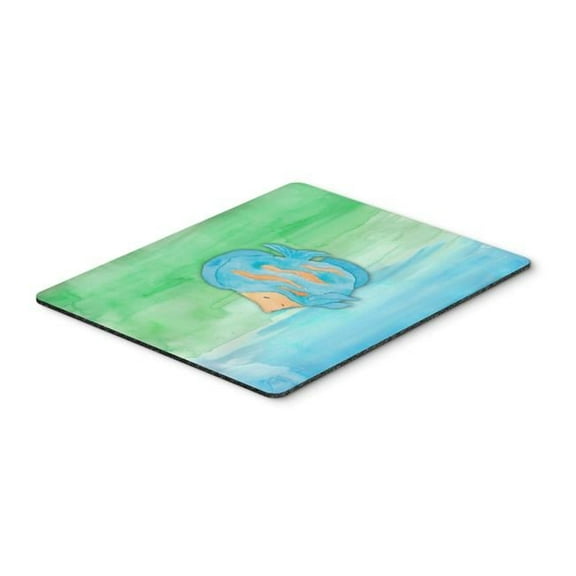 Blue Fish Watercolor Mouse Pad, Hot Pad or Trivet