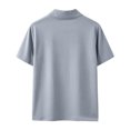 thumbnail image 2 of Quarter Zip Pullover Men Short Sleeve Stand Collar Athletic Sports Casual Outodoor Workout Shirt Fathers Gift, 2 of 3