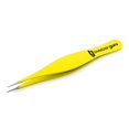 thumbnail image 1 of Pinzas puntiagudas Tweezer Guru - Punta de punta de aguja de precisión afilada, las mejores pinzas para cejas y cabello encarnado, punta quirúrgica para puntos negros y astillas (amarillo), 1 of 5