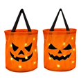 thumbnail image 1 of 2 bolsas de de calabaza de Halloween con contenedor ligero para refrigerios, bolsas de regalo ligeras y multiusos para Halloween, 1 of 8