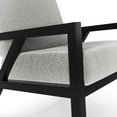 thumbnail image 3 of Flats & Castles Wilson Mid-Century Wood & Fabric Accent Chair in Black, 3 of 5