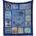 thumbnail image 1 of LHSHID 12 Year Old Girl Boy Gift Ideas Throw Blanket 12th Birthday Gifts for Girls Boys Best Gifts for 12 Year Old Girl 12th Birthday Decorations for Girls Boy 50"x60", 1 of 6