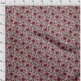 thumbnail image 4 of oneOone Viscose Jersey Maroon Fabric Floral Sewing Craft Projects Fabric Prints By Yard 60 Inch Wide, 4 of 5