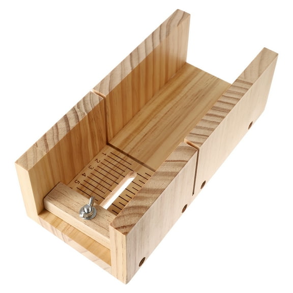 Dalidasy Wood Soap Loaf Cutter Mold Premium Adjustable Cutter Mold Box Soap Making Tool Without Cutter (Wood Color)