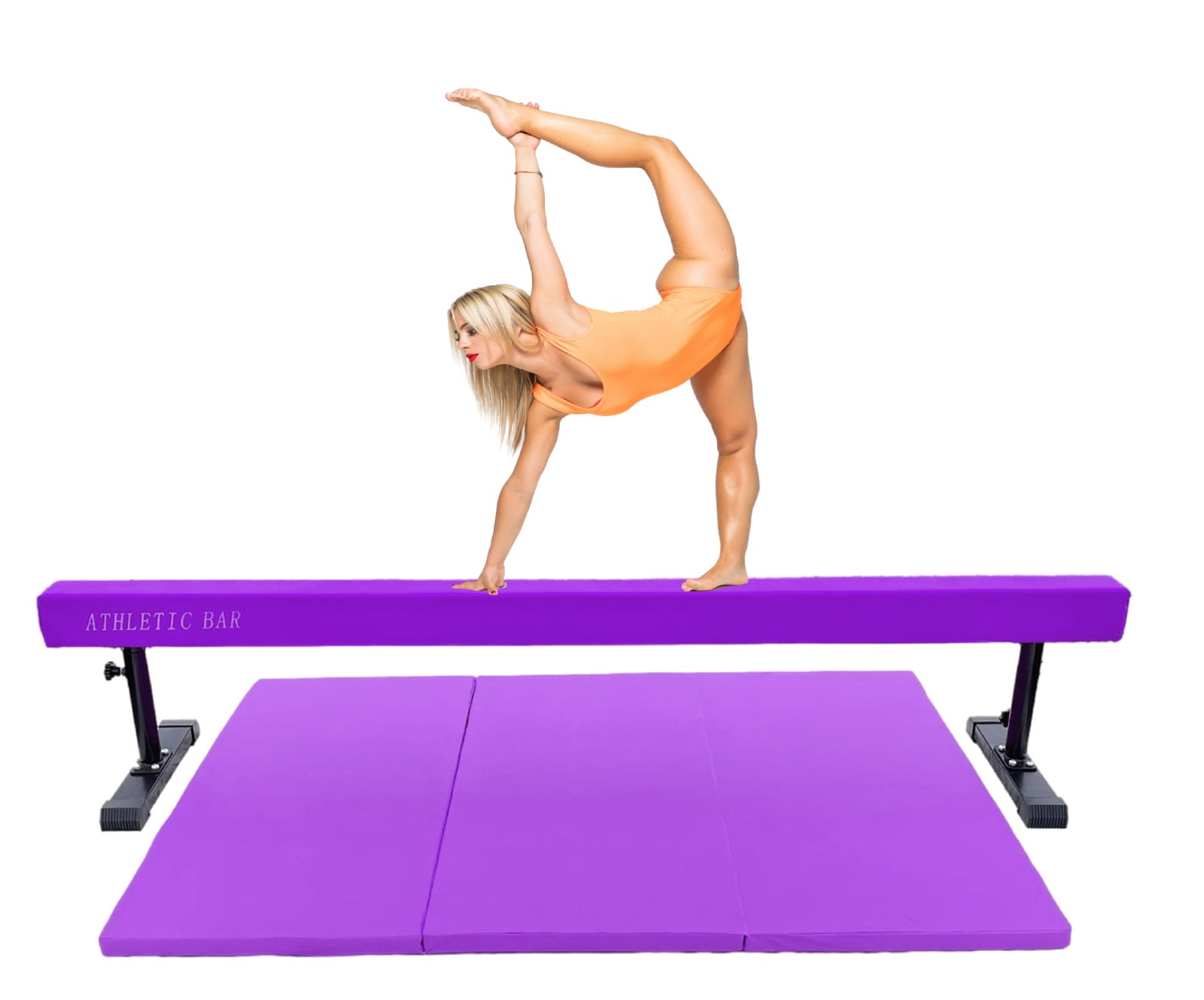 finest quality gymnastics gym balance beam tan colour 6FT long reduced  bargain 
