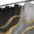 thumbnail image 3 of Gray and Gold Marble Gold Dots Pattern Shower Curtain 84"x72" ,Bathroom Decorative Shower Curtains Set with 12 Hooks,Modern Waterproof Washable Shower Curtain, 3 of 6