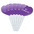 thumbnail image 1 of Cyprus cat Heart Love Cupcake Picks Toppers - Set of 6, 1 of 1