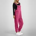 thumbnail image 7 of CAIXIA Fleece Overalls Women 2034 Warm Winter Casual Loose Jumpsuits Sherpa Bib Overalls Fuzzy Ski Pants with Pockets,Hot Pink, 7 of 7